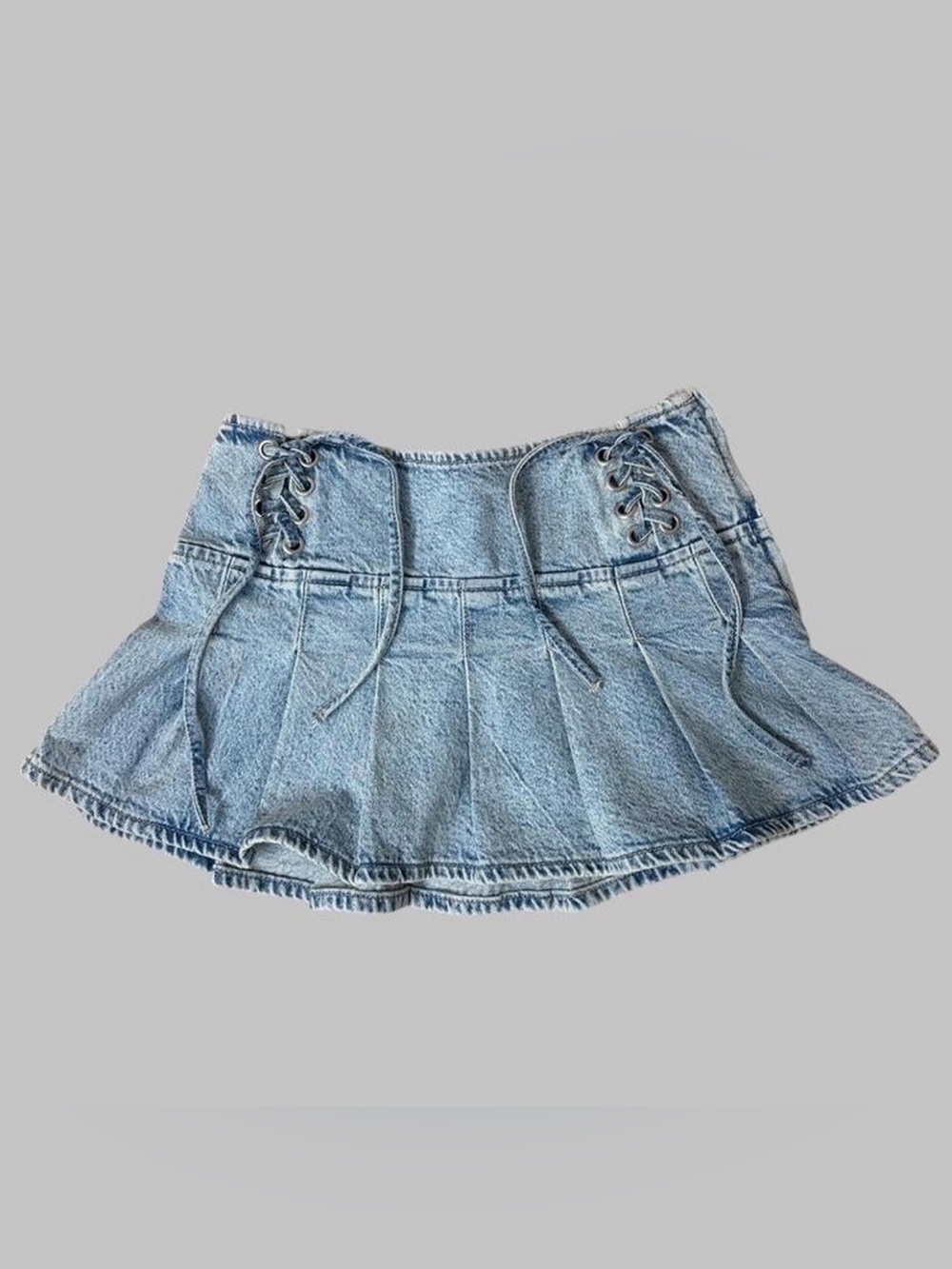 Primark Rita Ora Light Wash Denim 100% Cotton Mini Skirt